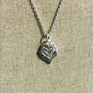 Elegant Silver Heart Pendant Necklace